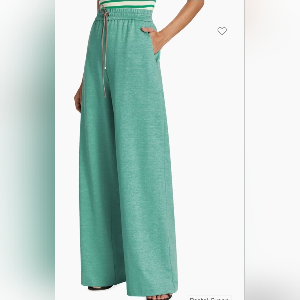 Max Mara Eolie Drawstring Linen and Cotton Pants